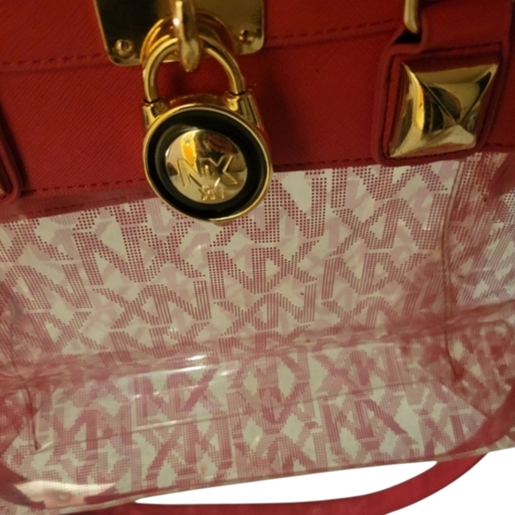 NX TOTE BAG PURSE Clear And Pink - Picture 10 of 11